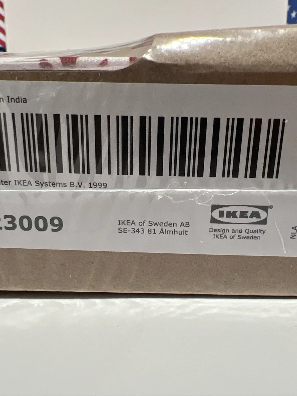 IKEA UPPLAND Ottoman Slipcover Red & White Floral Design